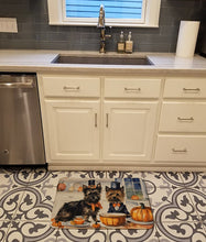Load image into Gallery viewer, Cairn Terrier Fall Kitchen Pumpkins Memory Foam Kitchen Mat
