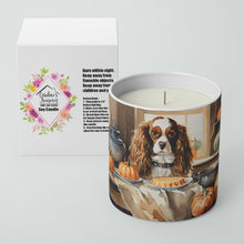 Load image into Gallery viewer, Cavalier Spaniel Fall Kitchen Pumpkins Decorative Soy Candle