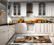 Load image into Gallery viewer, Cavalier Spaniel Fall Kitchen Pumpkins Runner Mat 28x58