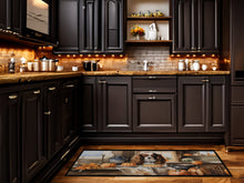 Load image into Gallery viewer, Cavalier Spaniel Fall Kitchen Pumpkins Runner Mat 28x58
