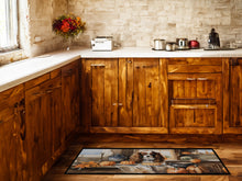Load image into Gallery viewer, Cavalier Spaniel Fall Kitchen Pumpkins Runner Mat 28x58