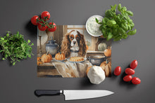 Load image into Gallery viewer, Cavalier Spaniel Fall Kitchen Pumpkins Glass Cutting Boards – Durable, Decorative Kitchen Art Large