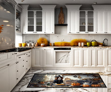 Load image into Gallery viewer, Cavalier Spaniel Fall Kitchen Pumpkins Runner Mat 28x58