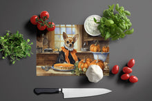Load image into Gallery viewer, Chihuahua Fall Kitchen Pumpkins Glass Cutting Boards – Durable, Decorative Kitchen Art Large