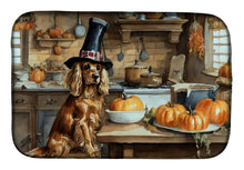 Load image into Gallery viewer, Cocker Spaniel Fall Kitchen Pumpkins Dish Drying Mat