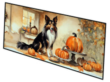 Load image into Gallery viewer, Collie Fall Kitchen Pumpkins Runner Mat 28x58