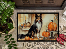 Load image into Gallery viewer, Collie Fall Kitchen Pumpkins Doormat -  18x27 Decorative Floor Mat – Indoor/Outdoor Rug