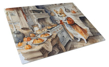 Load image into Gallery viewer, Corgi Fall Kitchen Pumpkins Glass Cutting Boards – Durable, Decorative Kitchen Art Large