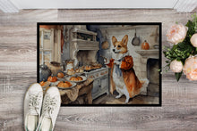 Load image into Gallery viewer, Corgi Fall Kitchen Pumpkins Doormat -  18x27 Decorative Floor Mat – Indoor/Outdoor Rug