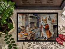 Load image into Gallery viewer, Corgi Fall Kitchen Pumpkins Doormat -  18x27 Decorative Floor Mat – Indoor/Outdoor Rug