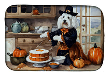 Load image into Gallery viewer, Coton De Tulear Fall Kitchen Pumpkins Dish Drying Mat