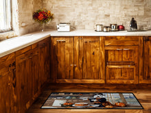 Load image into Gallery viewer, Coton De Tulear Fall Kitchen Pumpkins Runner Mat 28x58