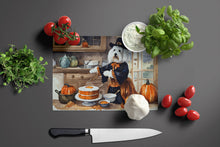 Load image into Gallery viewer, Coton De Tulear Fall Kitchen Pumpkins Glass Cutting Boards – Durable, Decorative Kitchen Art Large
