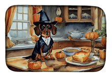 Load image into Gallery viewer, Dachshund Fall Kitchen Pumpkins Dish Drying Mat