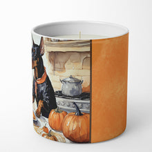 Load image into Gallery viewer, Doberman Pinscher Fall Kitchen Pumpkins Decorative Soy Candle