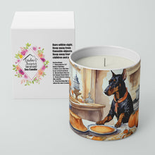 Load image into Gallery viewer, Doberman Pinscher Fall Kitchen Pumpkins Decorative Soy Candle