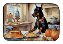 Load image into Gallery viewer, Doberman Pinscher Fall Kitchen Pumpkins Dish Drying Mat