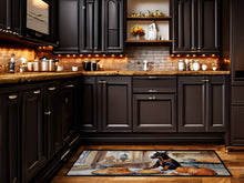 Load image into Gallery viewer, Doberman Pinscher Fall Kitchen Pumpkins Runner Mat 28x58