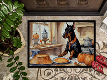 Load image into Gallery viewer, Doberman Pinscher Fall Kitchen Pumpkins Doormat - 24x36 Decorative Floor Mat – Indoor/Outdoor Rug with Artistic Flair