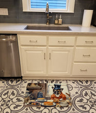 Load image into Gallery viewer, French Bulldog Fall Kitchen Pumpkins Memory Foam Kitchen Mat