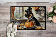 Load image into Gallery viewer, German Shepherd Fall Kitchen Pumpkins Doormat - 24x36 Decorative Floor Mat – Indoor/Outdoor Rug with Artistic Flair