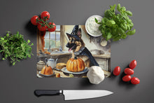 Load image into Gallery viewer, German Shepherd Fall Kitchen Pumpkins Glass Cutting Boards – Durable, Decorative Kitchen Art Large
