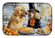 Load image into Gallery viewer, Golden Retriever Fall Kitchen Pumpkins Dish Drying Mat