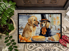Load image into Gallery viewer, Golden Retriever Fall Kitchen Pumpkins Doormat - 24x36 Decorative Floor Mat – Indoor/Outdoor Rug with Artistic Flair