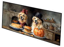 Load image into Gallery viewer, Golden Retriever Fall Kitchen Pumpkins Runner Mat 28x58