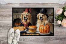 Load image into Gallery viewer, Golden Retriever Fall Kitchen Pumpkins Doormat - 24x36 Decorative Floor Mat – Indoor/Outdoor Rug with Artistic Flair