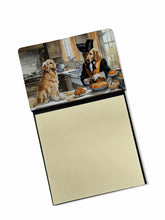 Load image into Gallery viewer, Golden Retriever Fall Kitchen Pumpkins Sticky Note Holder- Refiilable Desk Accessory Note Pad