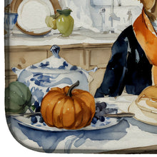 Load image into Gallery viewer, Golden Retriever Fall Kitchen Pumpkins Dish Drying Mat