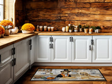 Load image into Gallery viewer, Golden Retriever Fall Kitchen Pumpkins Runner Mat 28x58