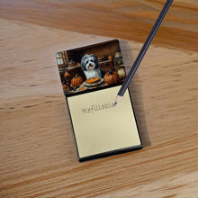 Load image into Gallery viewer, Havanese Fall Kitchen Pumpkins Sticky Note Holder- Refiilable Desk Accessory Note Pad