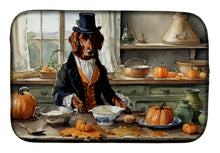 Load image into Gallery viewer, Irish Setter Fall Kitchen Pumpkins Dish Drying Mat
