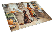 Load image into Gallery viewer, Irish Setter Fall Kitchen Pumpkins Glass Cutting Boards – Durable, Decorative Kitchen Art Large