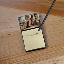 Load image into Gallery viewer, Irish Setter Fall Kitchen Pumpkins Sticky Note Holder- Refiilable Desk Accessory Note Pad