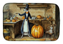 Load image into Gallery viewer, Italian Greyhound Fall Kitchen Pumpkins Dish Drying Mat