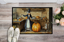 Load image into Gallery viewer, Italian Greyhound Fall Kitchen Pumpkins Doormat - 24x36 Decorative Floor Mat – Indoor/Outdoor Rug with Artistic Flair