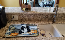 Load image into Gallery viewer, Japanese Chin Fall Kitchen Pumpkins Dish Drying Mat