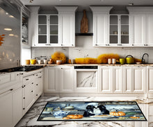 Load image into Gallery viewer, Japanese Chin Fall Kitchen Pumpkins Runner Mat 28x58