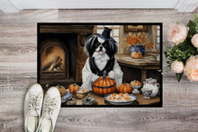 Load image into Gallery viewer, Japanese Chin Fall Kitchen Pumpkins Doormat -  18x27 Decorative Floor Mat – Indoor/Outdoor Rug