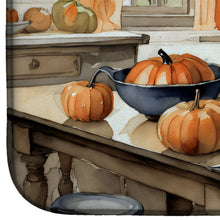 Load image into Gallery viewer, Black Lab Fall Kitchen Pumpkins Dish Drying Mat