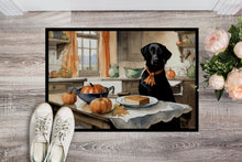 Load image into Gallery viewer, Black Lab Fall Kitchen Pumpkins Doormat - 24x36 Decorative Floor Mat – Indoor/Outdoor Rug with Artistic Flair