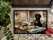 Load image into Gallery viewer, Black Lab Fall Kitchen Pumpkins Doormat - 24x36 Decorative Floor Mat – Indoor/Outdoor Rug with Artistic Flair