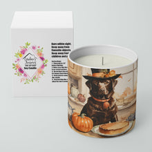 Load image into Gallery viewer, Chocolate Lab Fall Kitchen Pumpkins Decorative Soy Candle