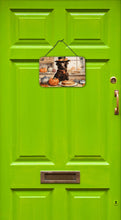 Load image into Gallery viewer, Chocolate Lab Fall Kitchen Pumpkins Wall or Door Hanging Prints