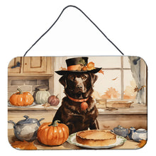 Load image into Gallery viewer, Chocolate Lab Fall Kitchen Pumpkins Wall or Door Hanging Prints