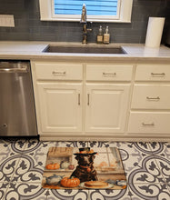 Load image into Gallery viewer, Chocolate Lab Fall Kitchen Pumpkins Memory Foam Kitchen Mat