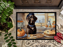 Load image into Gallery viewer, Chocolate Lab Fall Kitchen Pumpkins Doormat - 24x36 Decorative Floor Mat – Indoor/Outdoor Rug with Artistic Flair